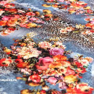 Швейная ткань
 Трикотаж Леопард цвет индиго
